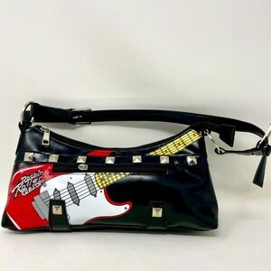 Black and Red Guitar Design Women's Bag